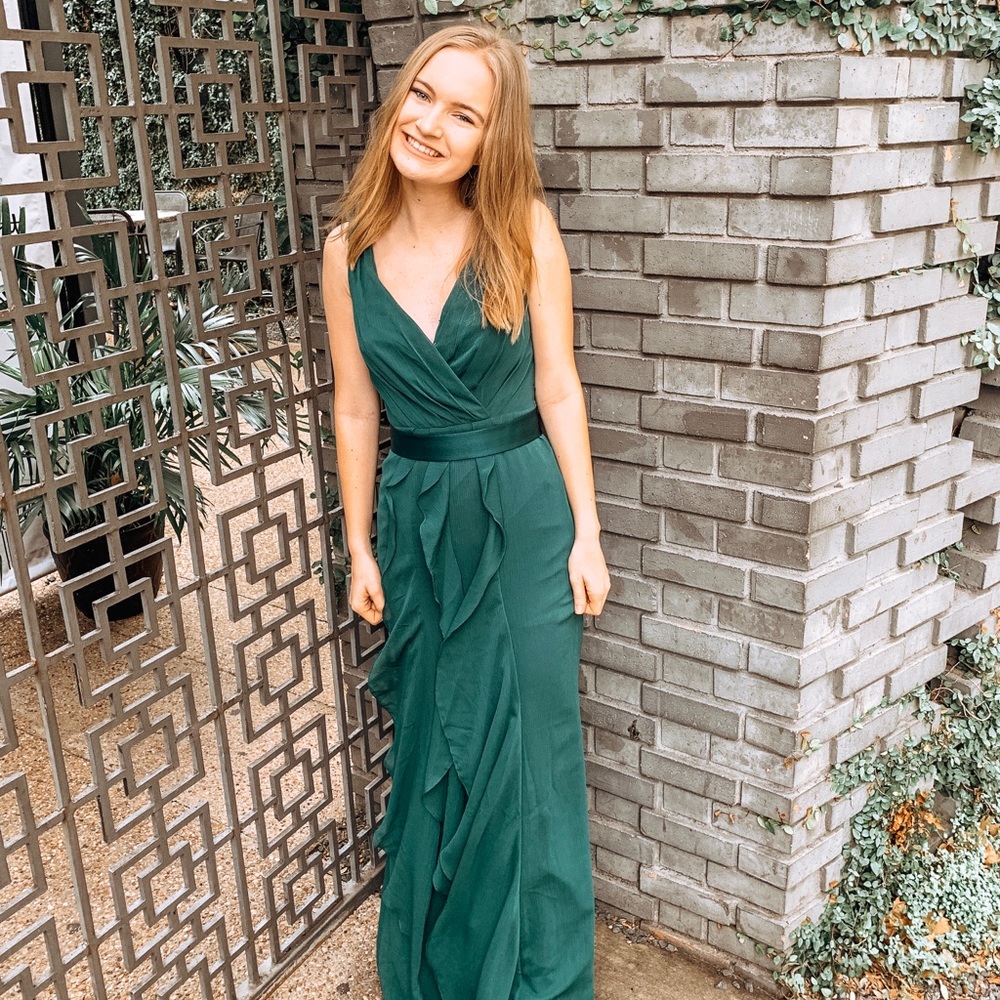 FOREST GREEN FORMAL DRESS